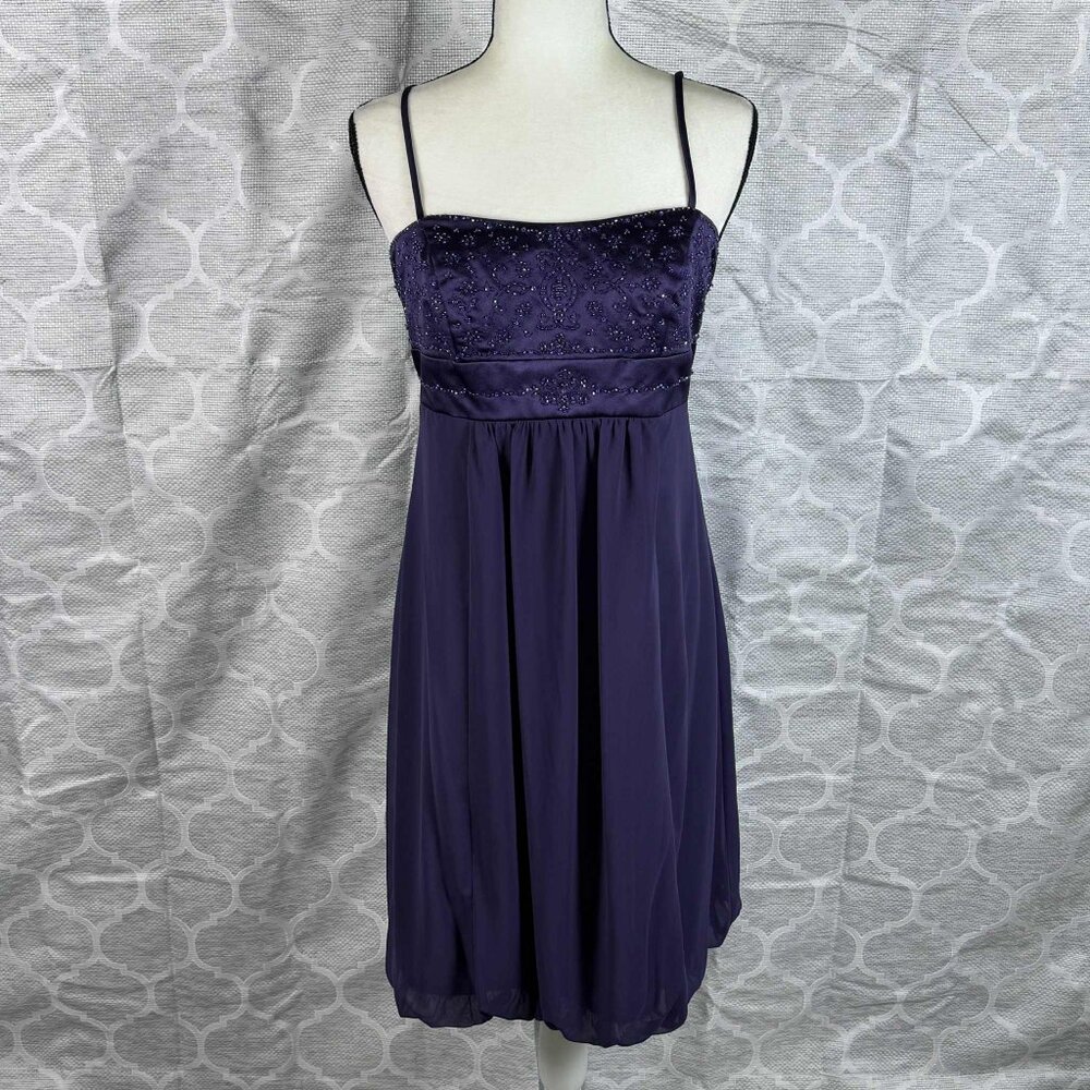 David's Bridal Beaded Empire Waist Chiffon Dress | Size 8 | Style F13128